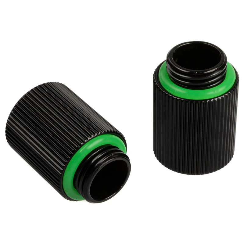 Bitspower Touchaqua Adapter straight G1/4 inch AG to G1/4 inch IG - 2 gab., 20 mm, melns
