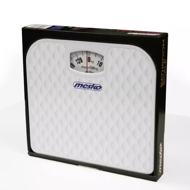 Mehāniskie svari Mesko MS 8160 Maksimālais svars 130 kg Precizitāte 1000 g Balts
