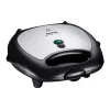 Sendviču automāts Tefal Break Time SW6148 — 2 sendviču, noņemamas nelīpošās plāksnes, vada glabātuve, melns/pelēks