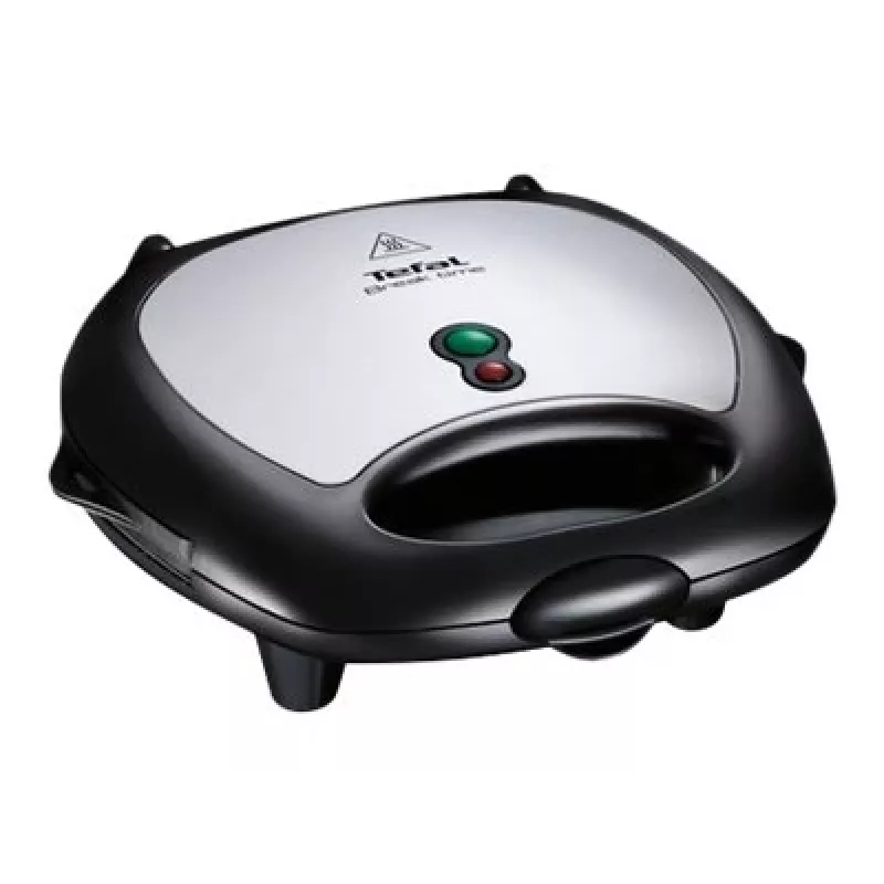 Sendviču automāts Tefal Break Time SW6148 — 2 sendviču, noņemamas nelīpošās plāksnes, vada glabātuve, melns/pelēks