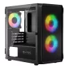 Computer Case Logic Concept Portos Mini ARGB Micro ATX Melns