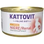 Slapjā kaķu barība KATTOVIT Niere/Renal ar vistu 185 g — veterinārā diēta nieru atbalstam, pieaugušiem kaķiem, 185 g bundža