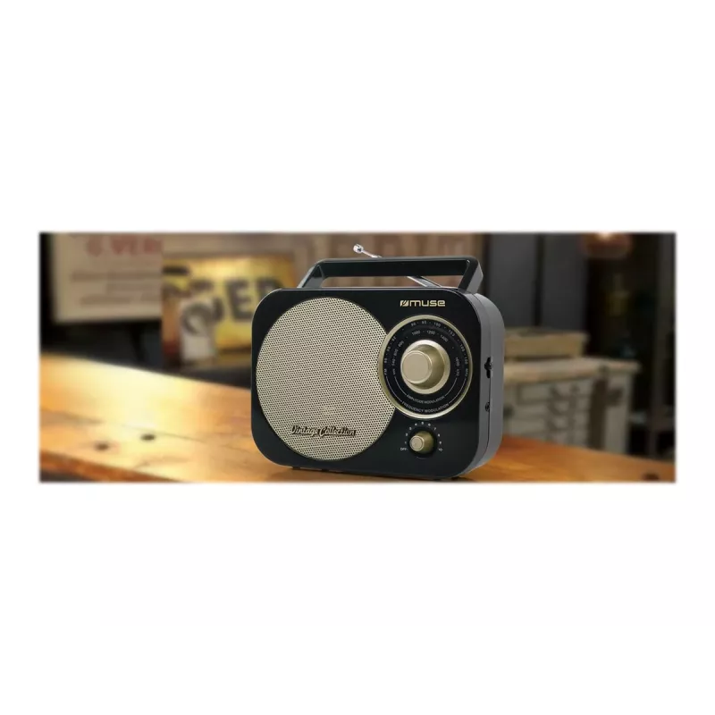 Muse | M-055RB | AUX ieeja | Melns/Zelts | Pārnēsājams radio