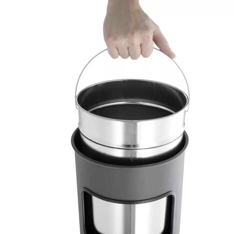 Miskaste Durable 333023 17 l apaļa metāla sudraba