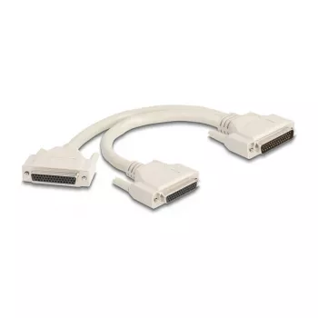 DeLOCK 67172 seriālais kabelis, bēšs, 0,3 m, DB-HD 44 vīrišķais uz 2 x DB-HD 44 sievišķā