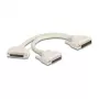 DeLOCK 67172 seriālais kabelis, bēšs, 0,3 m, DB-HD 44 vīrišķais uz 2 x DB-HD 44 sievišķā