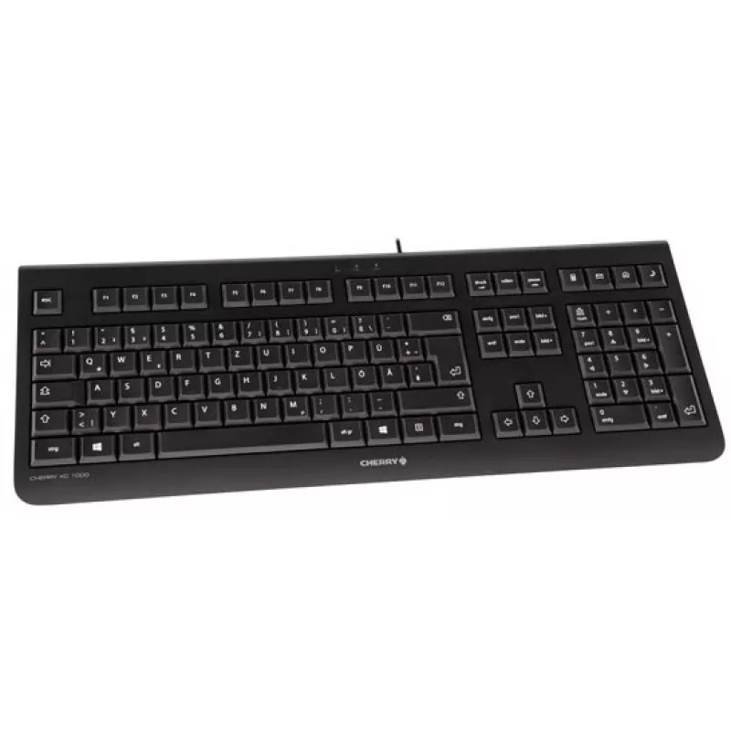 CHERRY KC 1000 tastatūra mājas USB Šveices melna