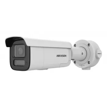 Hikvision Pro Series 4MP AcuSense stroboskopa gaismas un skaņas brīdinājuma motorizēta varifokālā ložu tīkla kamera