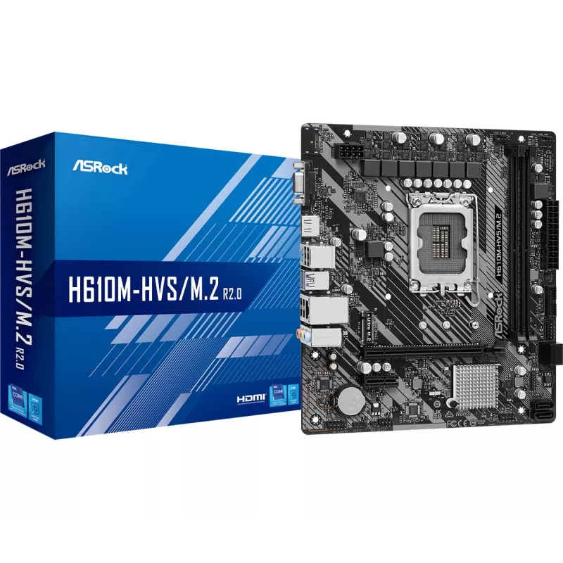ASRock H610M-HVS/M.2 R2.0 DDR4 LGA1700 Micro-ATX mātesplate