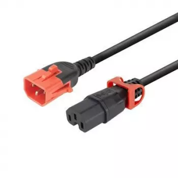 Strāvas kabelis MicroConnect MC-DUALC14C15-1M — dubults IEC C14 uz C15, 1 m garš