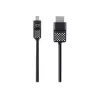 Mini DisplayPort uz HDTV kabelis, 1,8 m, Mini DisplayPort, HDMI, vīriešu, vīriešu, melns