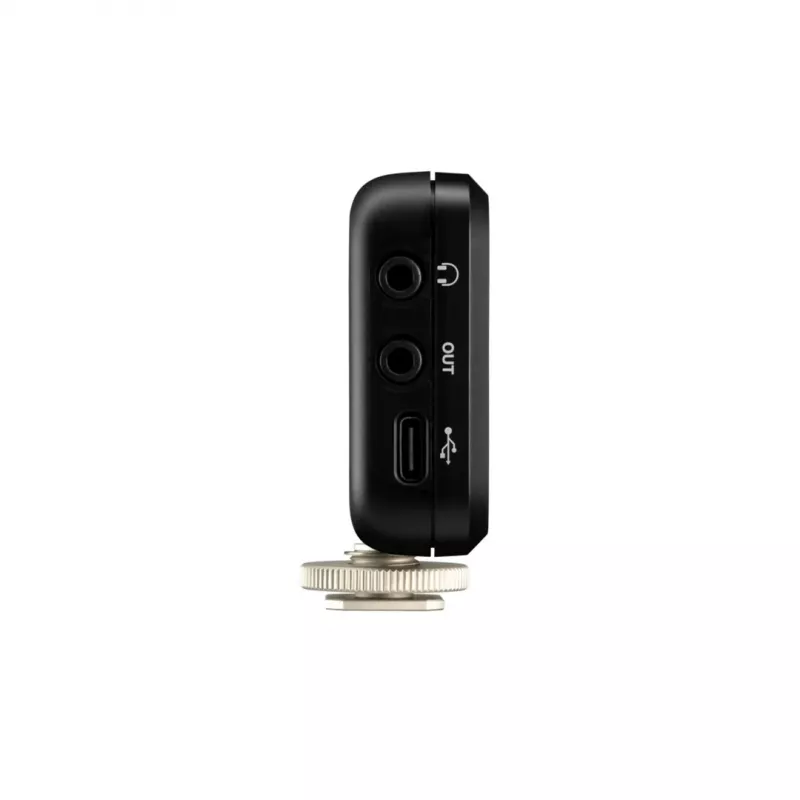 Bezvadu uztvērējs ar kameras stiprinājumu Shure MV-R-Z6 — 50–20000 Hz, 30 m diapazons, 12–15 V, 308×101×38 mm, 0,429 kg, melns