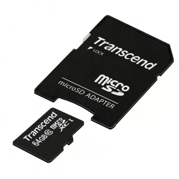 Atmiņas karte Transcend 64 GB microSDXC Class 10 ar adapteri