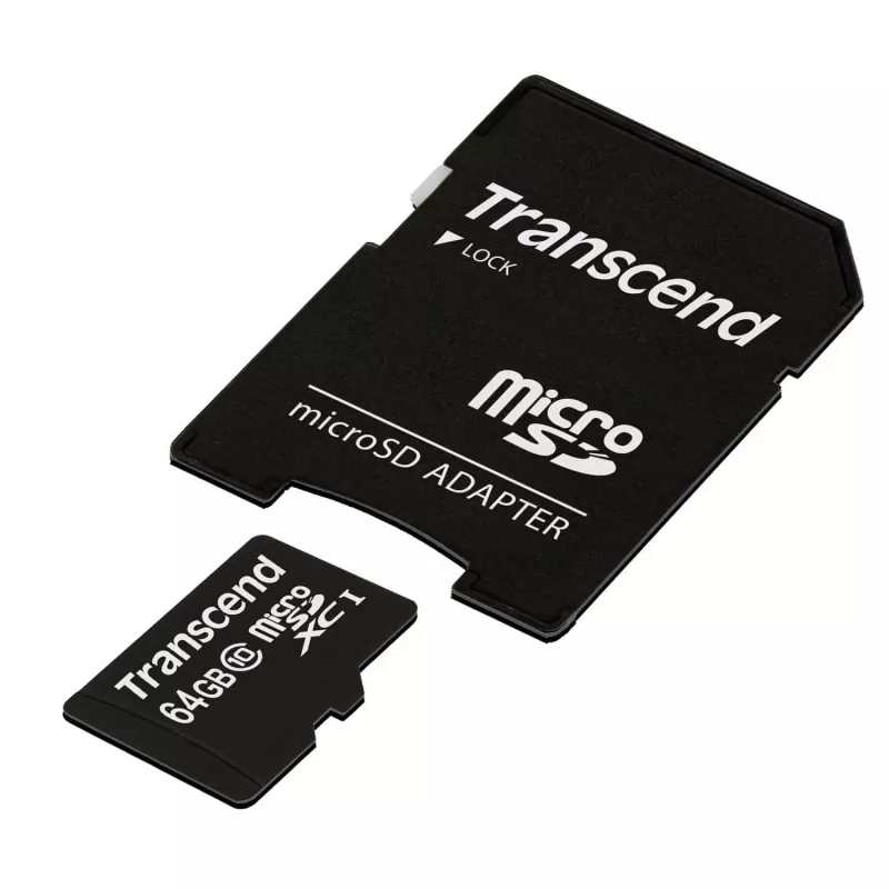 Atmiņas karte Transcend 64 GB microSDXC Class 10 ar adapteri