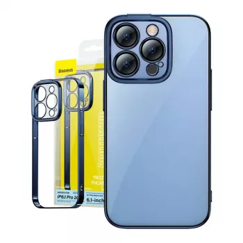 Aizsargapvalks Baseus iPhone 14 Pro — caurspīdīgs, spīdīgi zils