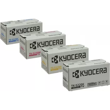 Oriģināla Kyocera TK-5220 toneru kasetņu komplekts — 4 kasetnes (melna)