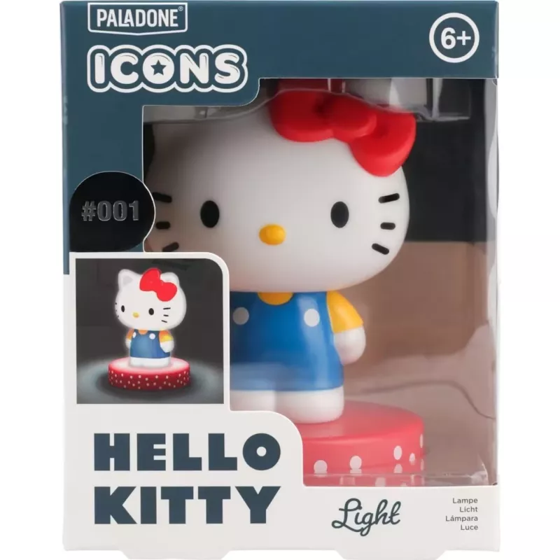 Galda lampa Paladone Hello Kitty Icon Light — dekoratīva LED ikonu lampa, kompakta naktslampa