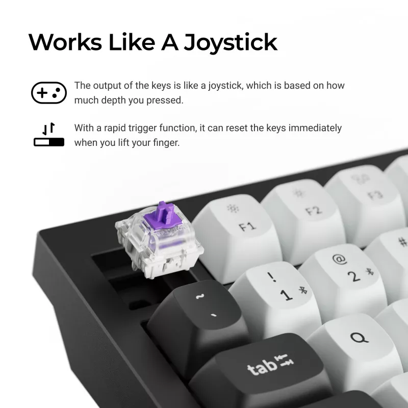 Mehāniskā tastatūra Keychron Q6H-M1 Wireless RGB Carbon Melns