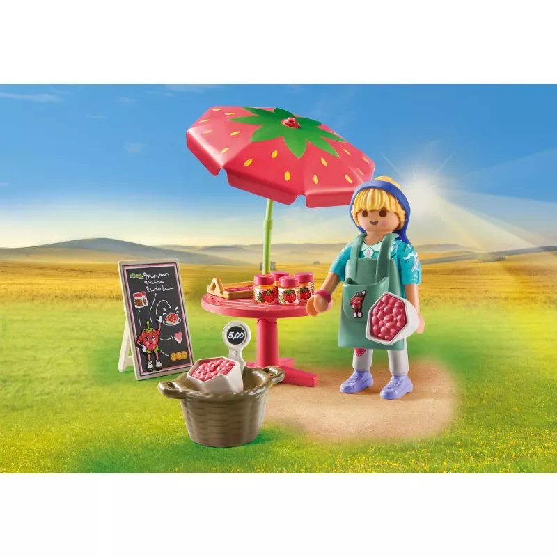 Playmobil Country Pašdarinātu Zemeņu Ievārījuma Stends