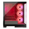 PC korpuss MODECOM Volcano SPACE APEX ARGB Midi Tower, rūdīts stikls, USB-C, atbalsta ATX/microATX/Mini-ITX, GPU līdz 430 mm, CPU dzesētājs līdz 180 mm