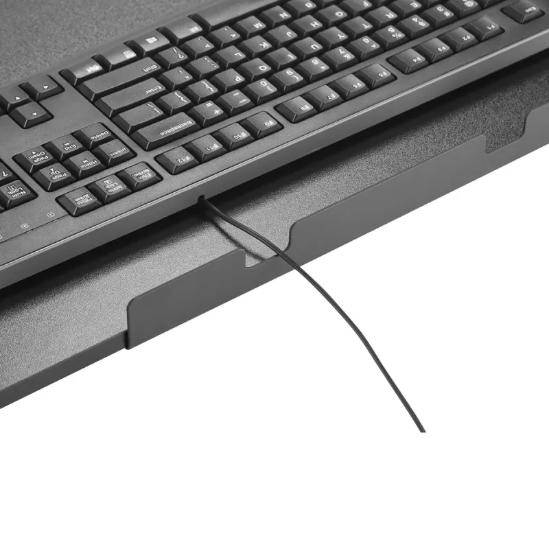 Maclean MC-839 Bīdāmā tastatūras platforma | Zemgalda atvilktne tastatūrai un pelei | Skavas tipa tastatūras paliktnis | Ergonomisks darbstacijas risinājums