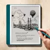 Ebook New Kindle Scribe - 2024 izlaidums 10,2 collu pretatspīduma 64GB Wi-Fi (bez bloķēšanas ekrāna reklāmām) ar Premium Pen Jade