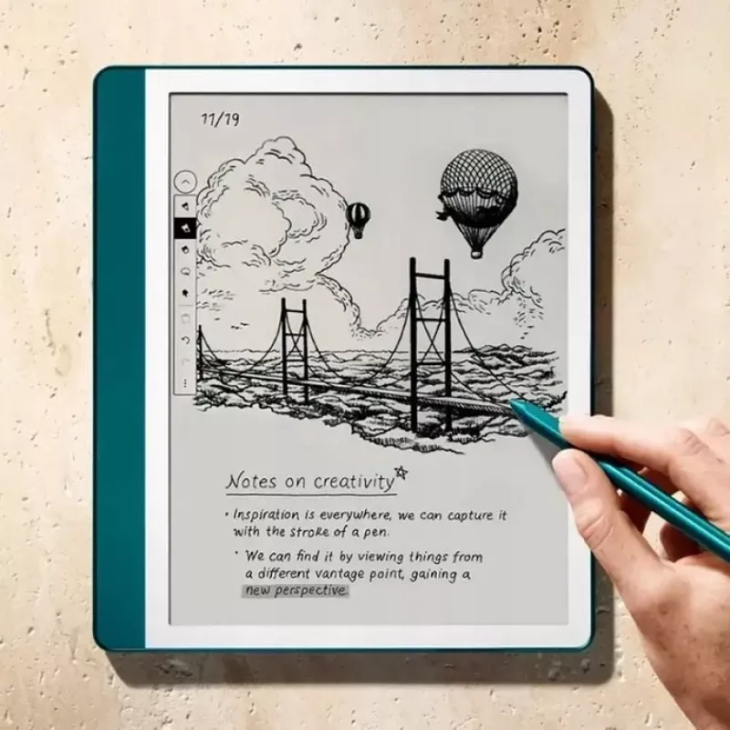 Ebook New Kindle Scribe - 2024 izlaidums 10,2 collu pretatspīduma 64GB Wi-Fi (bez bloķēšanas ekrāna reklāmām) ar Premium Pen Jade
