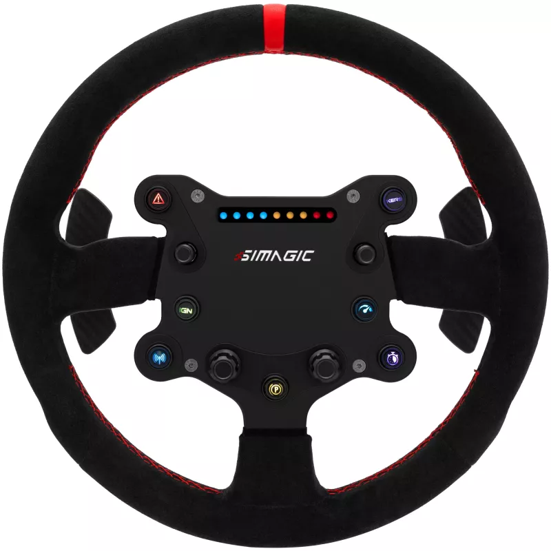Stūres rats Simagic GTS Alcantara S202 — ar Alcantara pārklāts sim sacīkšu stūres rats, modelis S202