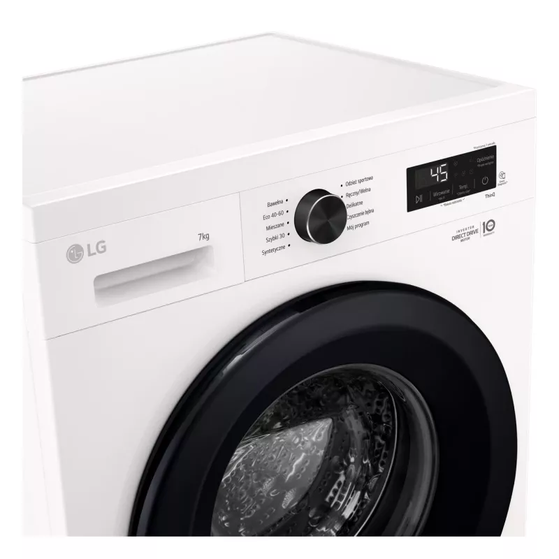 Veļas mazgājamā mašīna LG F2X10S7NWK — ar priekšējo ielādi, 600 mm platums, 540 mm dziļums, 890 mm augstums, 59 kg neto svars