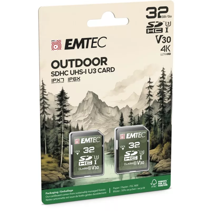 Flash atmiņa Emtec 32GB UHS-I U3 V30 Outdoor ECMSD32GHC10ORP