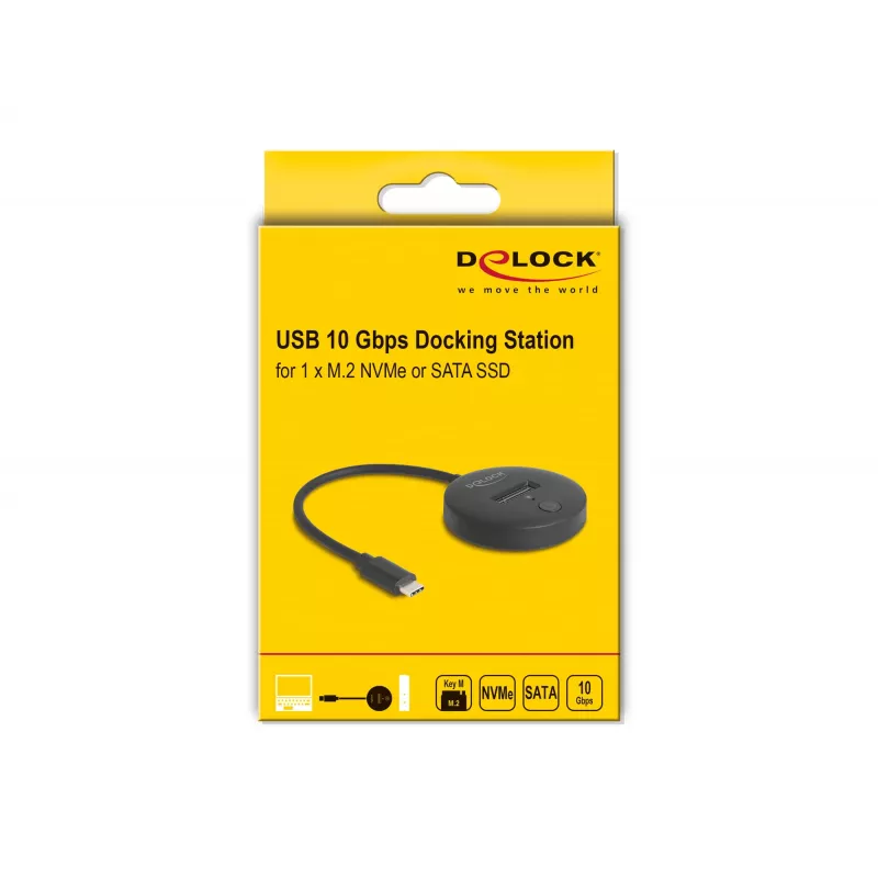 M.2 dokstacija DeLOCK 64254 USB 3.2 Gen 1 Type-C NVMe SATA