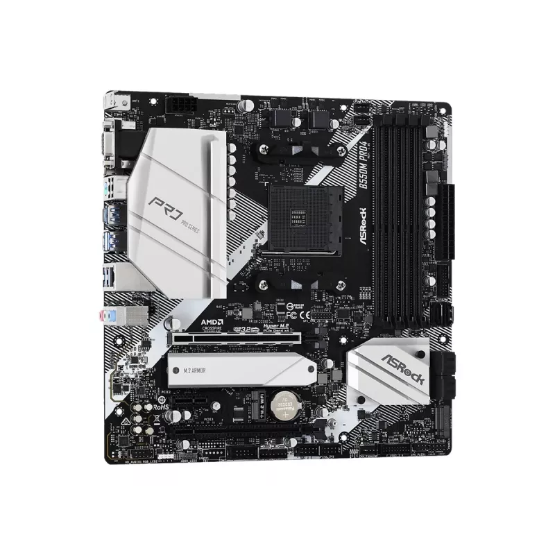 ASRock B550M Pro4 AM4 Micro-ATX galvenes plate