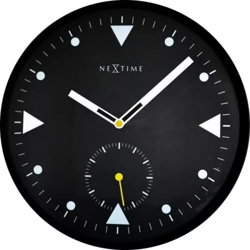 NeXtime klok 3049 Serious Black, Ø32 cm, sienas, melns