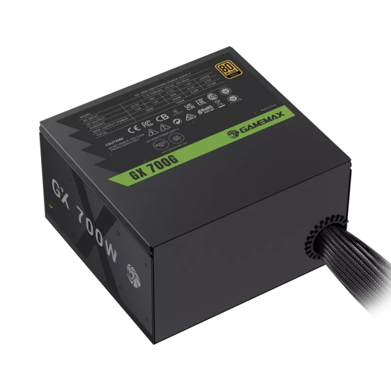 Gamemax barošanas bloks, 80 PLUS, Gold | GX 700G | 700 W | Nenodulārs