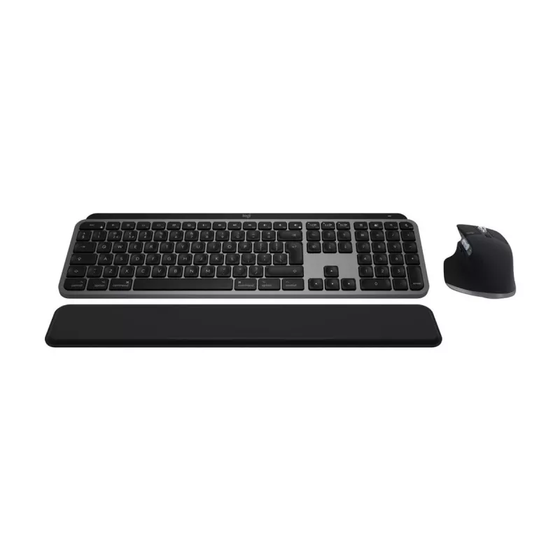 Logitech MX Keys S Combo for Mac, bezvadu, DE izkārtojuma tastatūras un peles komplekts, macOS optimizētas pogas un funkcijas