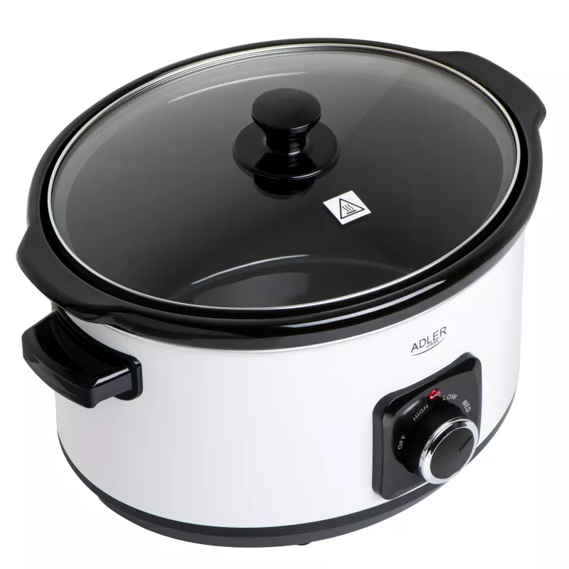 Adler AD 6413r Lēnais plīts, 5,8L, Balts Adler