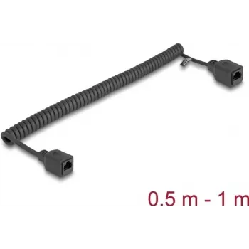Tīkla kabelis DeLOCK 90669 RJ-45 Cat5e 1 m Melns
