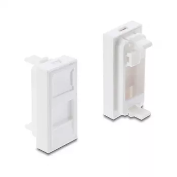 Ievietojams H-moduļa vāciņš Keystone modulim 1 pieslēgvieta DELOCK 22,5×45 mm ABS balts