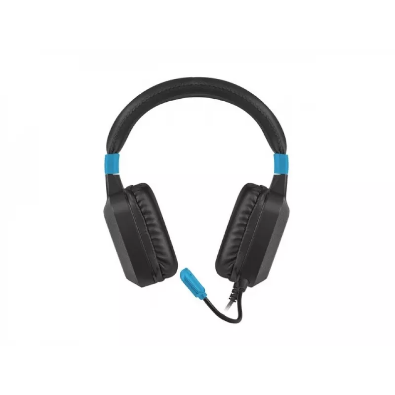 Vadu spēļu austiņas Fury NFU-1584 ar mikrofona strēli, apļveida, 98 dB, 15–25000 Hz, 2 m kabelis, USB un 3,5 mm, zila
