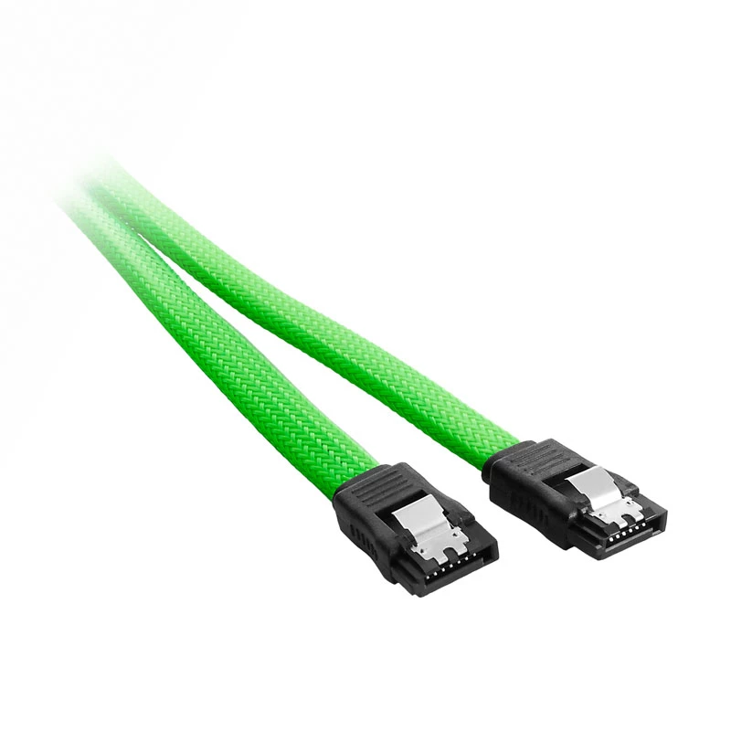 CableMod ModMesh - SATA kabelis - Serial ATA 150/300/600 - SATA (W) uz SATA (W) - 60 cm - Gaiši zaļš (CM-CAB-SATA-N60KLG-R)