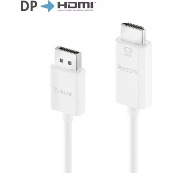 PureLink Active DisplayPort 1.2 to HDMI 2.0 adaptera kabelis, 4K60Hz (444), DisplayPort vīrišķais/HDMI vīrišķais