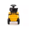 CAT traktors ar piekabi, dzeltens, braucamais