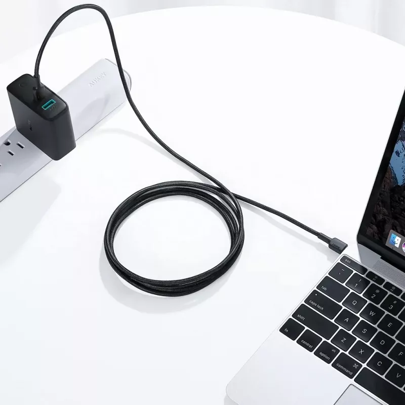 USB-C kabelis Aukey CB-CD45 0,9 m — USB Type-C uz USB-A, Quick Charge atbalsts