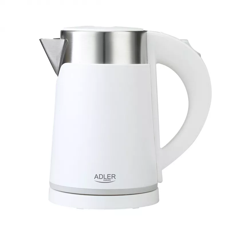 Elektriskā tējkanna Adler AD 1372w — 0,6 L, 800 W, nerūsējošā tērauda korpuss, skārienvadība