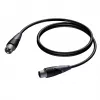 Procab XLR vīrieša uz XLR sievietes kabelis 1,5 m — balansēts mikrofona/audio kabelis