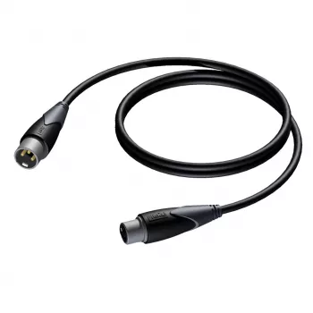 Procab XLR vīrieša uz XLR sievietes kabelis 1,5 m — balansēts mikrofona/audio kabelis