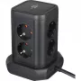 Vertikāla rozetes tornis Brennenstuhl 1153560010 — 8 rozetes, 2×USB-A, 1×USB-C, melns