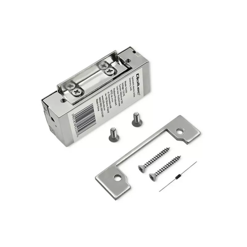 Elektromagnētiskā slēdzene QOLTEC 52459 12V simetriska ar atmiņu un aizvēršanu