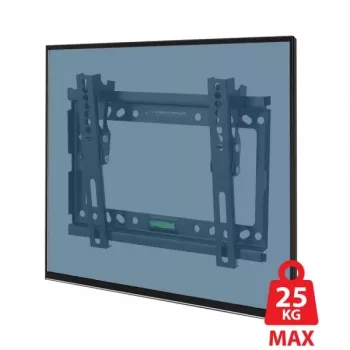 Sienas TV stiprinājums ESPERANZA ERW010 14–50 collu (35,6–127 cm) televizoriem, noliece 15°, VESA 75x75–200x200, maks. slodze 25 kg, melns