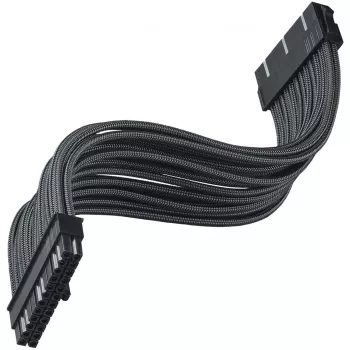SilverStone PP07E - Barošanas pagarinātājkabelis - ATX, 24 kontaktu (W) uz ATX, 24 kontaktu (M) - 30 cm - Melns